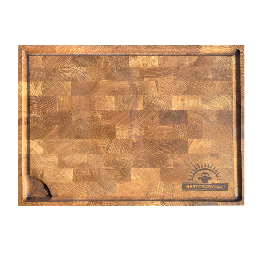 BESTCHARCOAL® Oak Wooden Cutting Board 60x40x5 cm