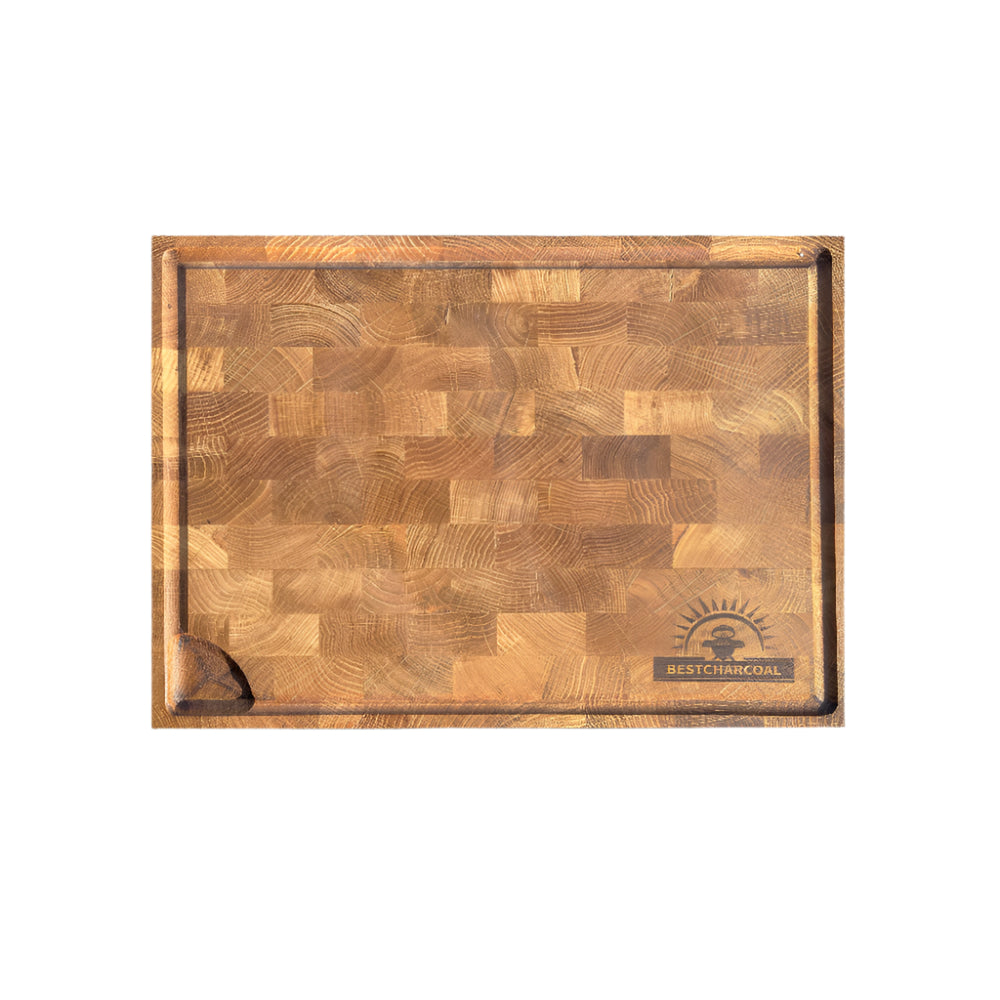 BESTCHARCOAL® Oak Wooden Cutting Board 40x30x4 cm