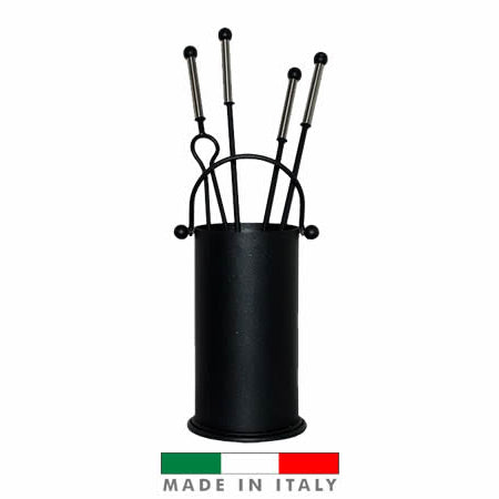 Fireplace Tools Set 4pcs - Modern Cylinder